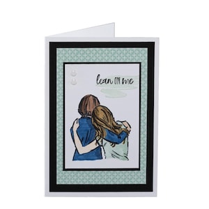 153-Lean on Me Notecard, I'm Here for You, COVID-19, VIrus, Pandemic, Quarantine, Breast Cancer, Divorce, Friendship, Grief, Loss, Recovery
