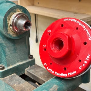 Squishy Disc Sander for the Lathe - Sanding Attachment & Pad for Spoon Sculpting - 5" or 6"