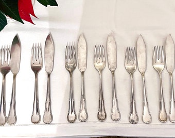 Elegant WMF fish cutlery 12-piece baroque series