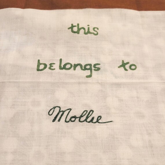 Vintage Cotton Handkerchief Set: Initial M, Embro… - image 4