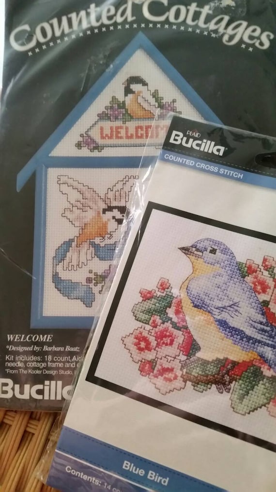 Bucilla BLUEBIRD Counted Cross Stitch 5/" x 7/"
