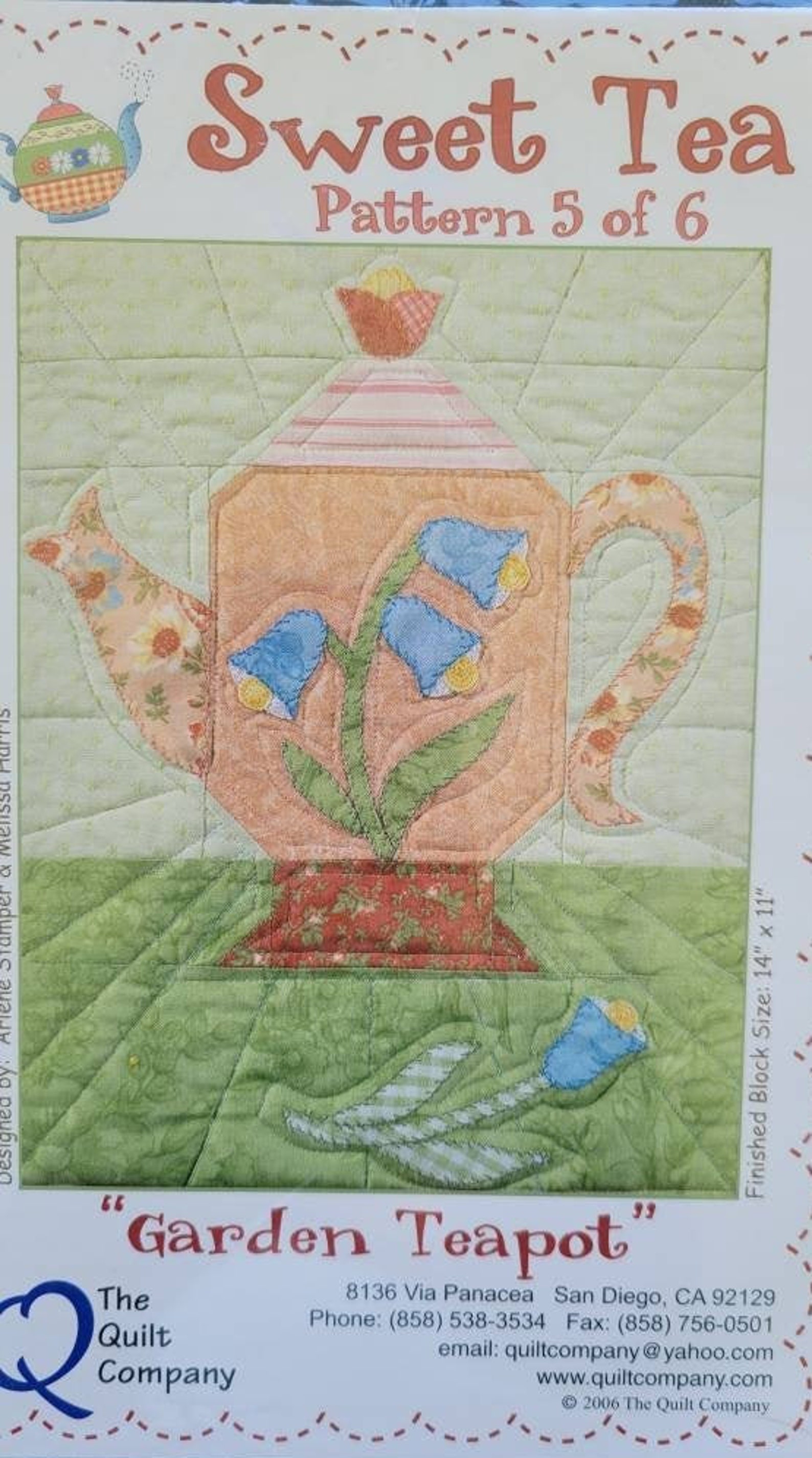 Sweet Tea Quilt Pattern the Quilt Co. Set of 6 Sweet Tea Etsy