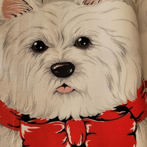Vintage Scottie & Westie Fabric Panel: Paw Prints Crafting