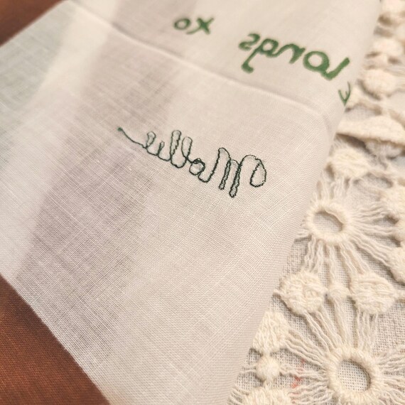 Vintage Cotton Handkerchief Set: Initial M, Embro… - image 5
