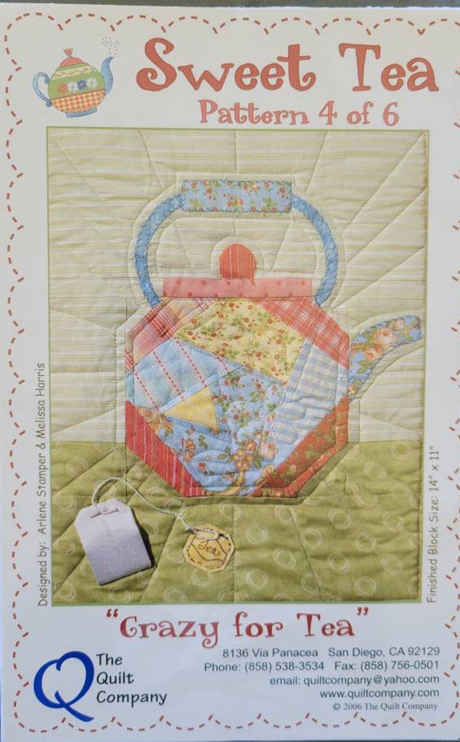 Sweet Tea Quilt Pattern the Quilt Co. Set of 6 Sweet Tea Etsy