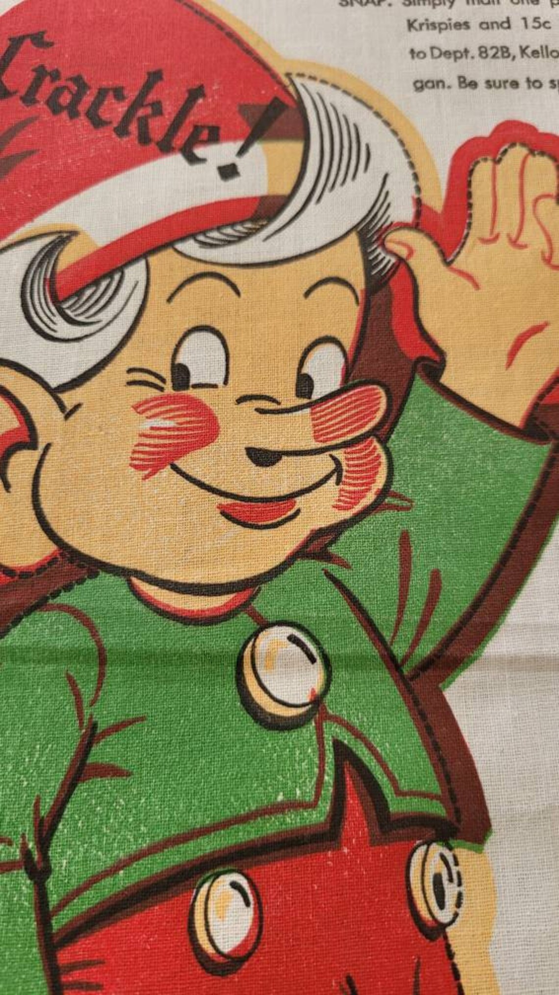 Kelloggs CRACKLE Cereal Character 1948 Cut & Sew Doll Rice Etsy