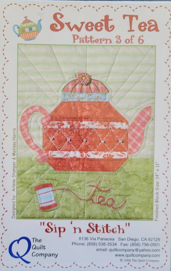 Sweet Tea Quilt Pattern the Quilt Co. Set of 6 Sweet Tea Etsy