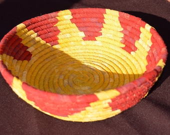 Handcrafted basket--sun design