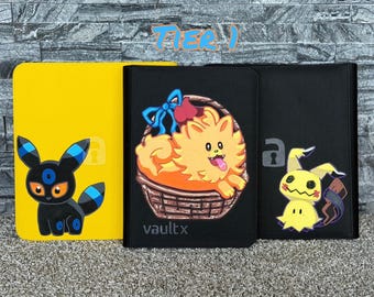 Carpeta para colección de tarjetas pintada a mano personalizada / Caja fuerte de 9 bolsillos X / Hecha a medida