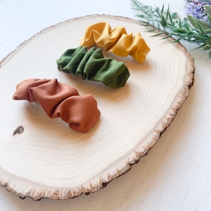 French Barrette, Scrunchie French Barrette, French Barrette Scrunchie Clips, Fabric Scrunchie Barrettes