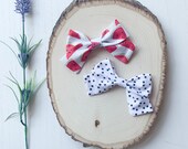 Watermelon & Polka Dot Pinwheel Bow, Pigtail Set, Pigtail Bow Set, Girls Hair Bows, Baby Bows, Baby Headbands, Handmade Bows