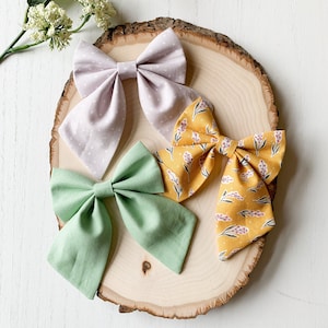 Lavender Sailor Bow, Girls Hair Bows, Baby Bows, Baby Headbands, Handmade Bows
