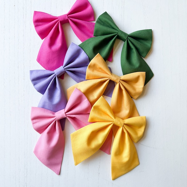 Solid Color Sailor Bows, baby bow,  hair bow, Sailor Bows, Girls Hair Bows, Baby Bows, Baby Headbands, Handmade Bows