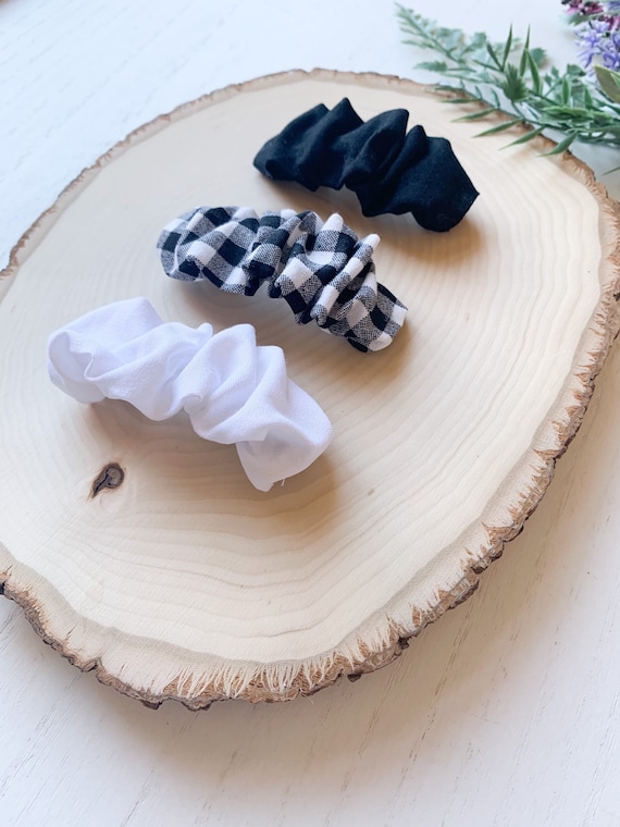 French Barrette, Scrunchie French Barrette, French Barrette Scrunchie Clips, Fabric Scrunchie Barrettes, 3 inch French Barrettes