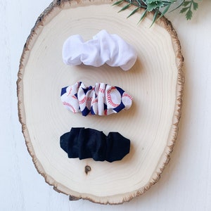 Baseball French Barrette, Scrunchie French Barrette, French Barrette Scrunchie Clips, Fabric Scrunchie Barrettes