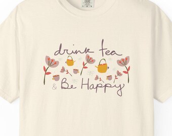 Tea Shirt Tea Lover Botanical Herbal Tshirt Cute Gift for Mom Holistic Mom Shirt Cozy Vintage Tee Herb Gardening Shirt