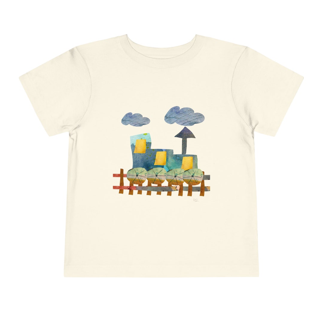 Toddler Train Tshirt Boys Train Shirt Whimsical Train Tee Etsy