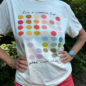 Artist TShirt Color Palette Shirt Art Teacher Gift For Painter Creative Teacher Shirt Artsy Cotton Tee Inspirational Creative Clothing Boho image 1