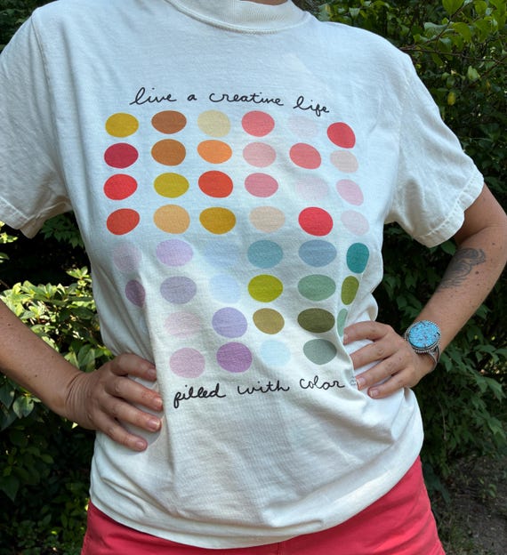 Artist TShirt Color Palette Shirt Art Teacher Gift For Painter Creative Teacher Shirt Artsy Cotton Tee Inspirational Creative Clothing Boho