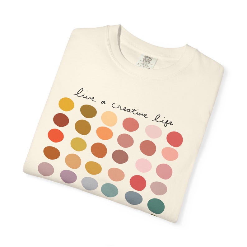 Artist TShirt Color Palette Shirt Art Teacher Gift For Painter Creative Teacher Shirt Artsy Cotton Tee Inspirational Creative Clothing Boho image 7