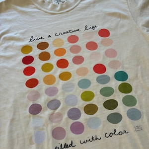 Artist TShirt Color Palette Shirt Art Teacher Gift For Painter Creative Teacher Shirt Artsy Cotton Tee Inspirational Creative Clothing Boho image 2