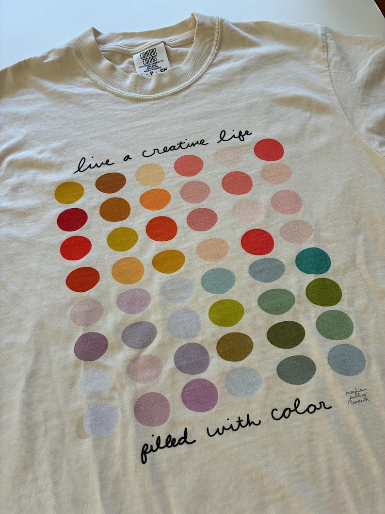 Artist TShirt Color Palette Shirt Art Teacher Gift For Painter Creative Teacher Shirt Artsy Cotton Tee Inspirational Creative Clothing Boho image 2