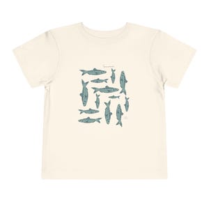 Sardine Toddler Tee: Boho Ocean Fish Shirt - Artist Design