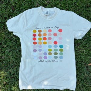 Artist TShirt Color Palette Shirt Art Teacher Gift For Painter Creative Teacher Shirt Artsy Cotton Tee Inspirational Creative Clothing Boho image 6