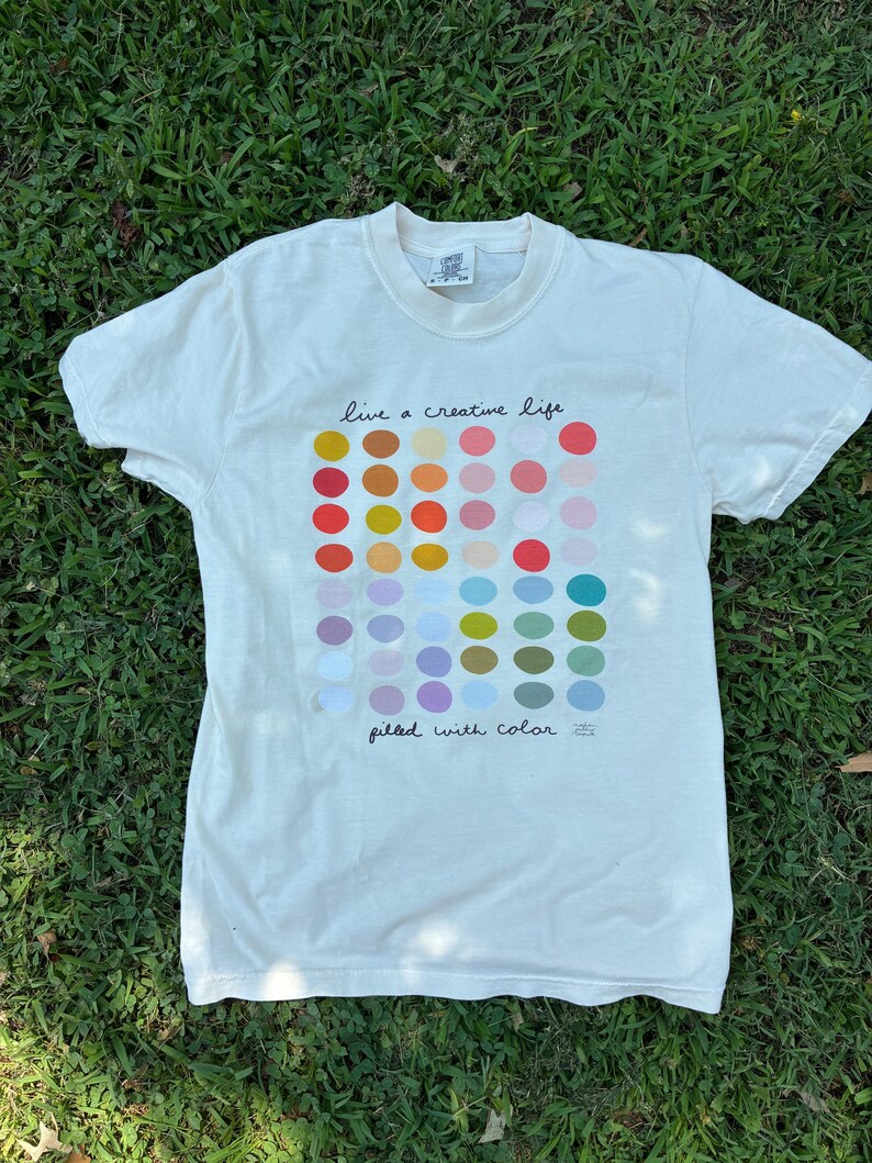 Artist TShirt Color Palette Shirt Art Teacher Gift For Painter Creative Teacher Shirt Artsy Cotton Tee Inspirational Creative Clothing Boho image 6