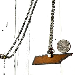 30 inch Tennessee Necklace with Genuine freshwater pearl