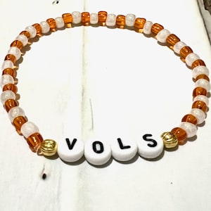 Vols bracelet / UTK/ University of Tennessee / UT gifts/ Gameday/Word Bracelets/GoVols/UTK jewelry/Vols Football/Vols Sports