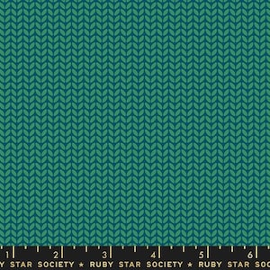Emerald Purl Knit 44" fabric by Moda, RS2037 22, Ruby Star Knit,  100% cotton