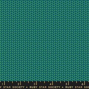 Emerald Purl Knit 44" fabric by Moda, RS2037 22, Ruby Star Knit,  100% cotton