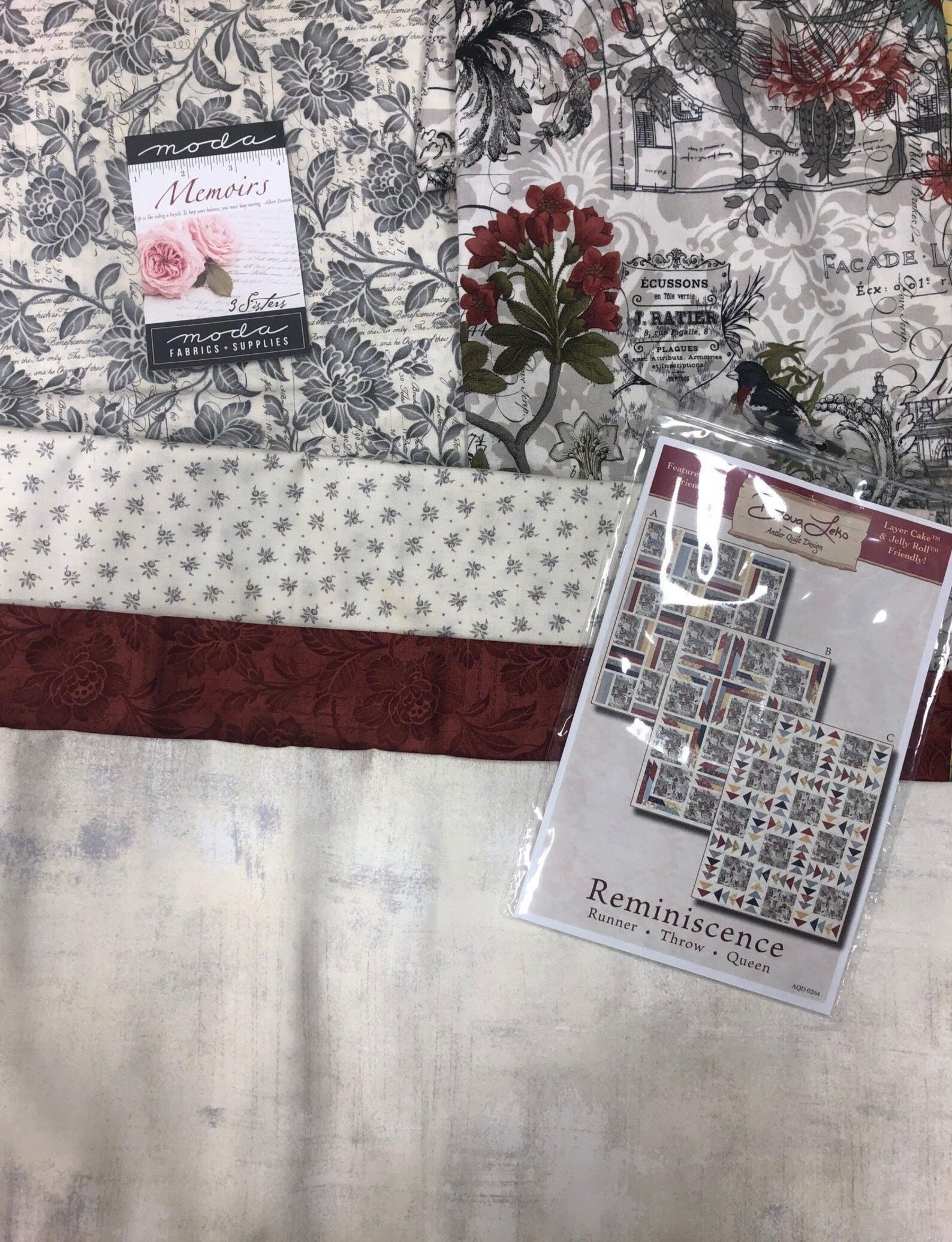 Reminiscence Throw quilt kit Moda Fabrics by Doug Leko Etsy