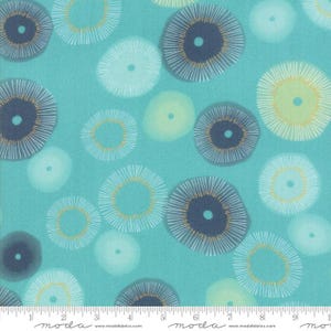 Teal Zen Chic 54" Rayon fabric by Moda, 1680 16R,  blouses, dresses, skirts