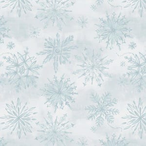 Ice Snowfall 108" fabric by Windham, 54684DW-1,  100% cotton, wide quilt fabric