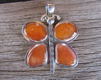 Reserved for Sue Jelly Opal butterfly pin/pendant .Sterling silver