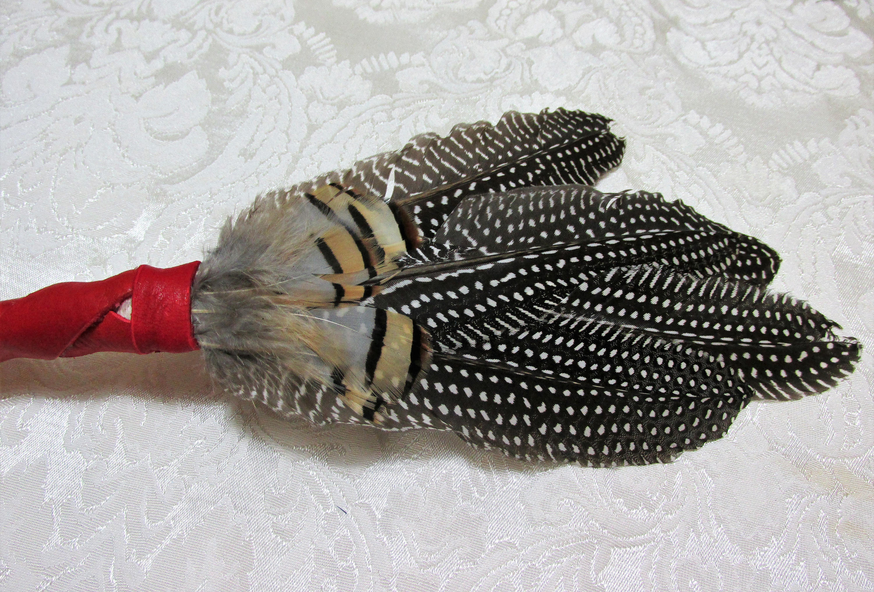 Black Red Smudge Feather Fan Smudge Fan Ceremony Native Etsy