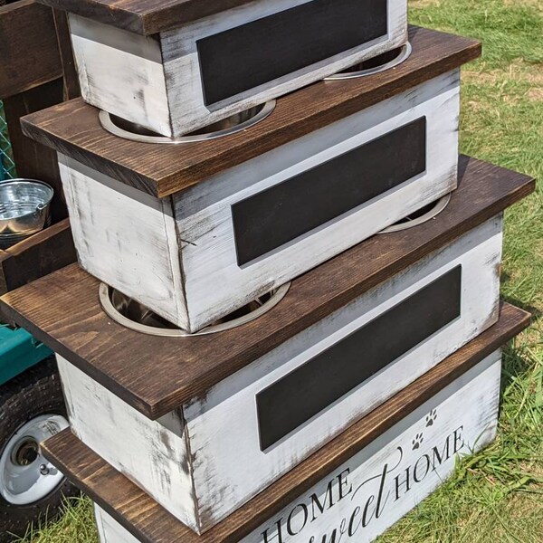 Rustic Dog Bowl Etsy