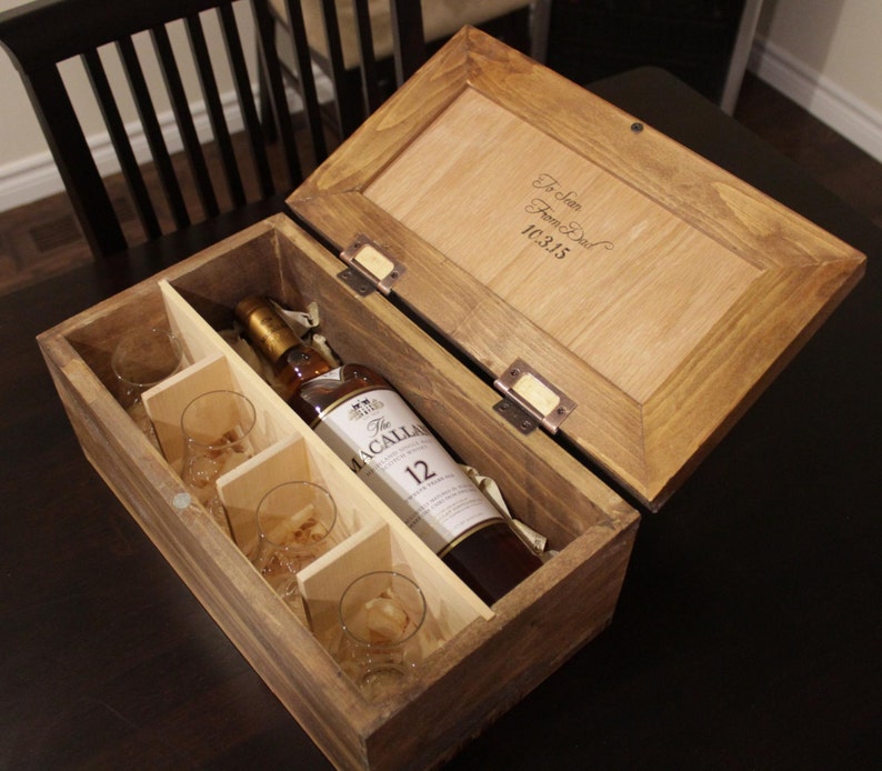 Personalized Scotch Whiskey Gift Box for Wedding Gift Etsy