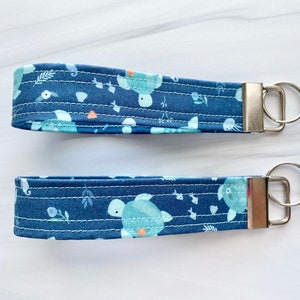 Sea Turtle Key Fob Wristlet | Fabric Key Chain | Free Shipping