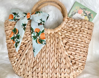 Rifle Paper Co Orange Blossom Skinny Scarf: Purse Accessory, Headband