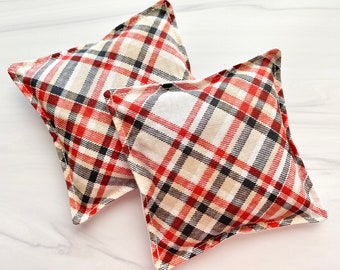 Organic French Lavender Sachet Set of 2 - Autumn Plaid