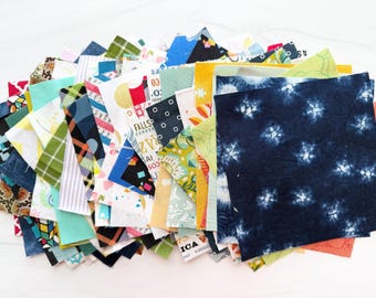 Mystery Hand Cut Cotton Fabric Squares: Randomly Selected Charm Pack (50 Count, 5x5 Inches)