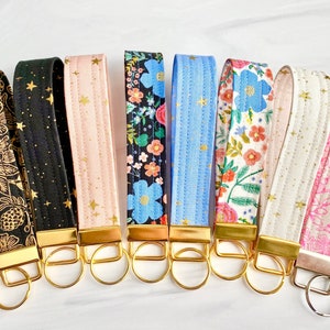 Rifle Paper Co. Key Fob Wristlet, Lightweight Fabric Key Chain | Free Shipping | Primavera Collection - 16 colors available