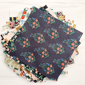 Paquete de telas misteriosas de Rifle Paper Co.: 42 cuadrados metálicos cortados a mano (12,7 x 12,7 cm)