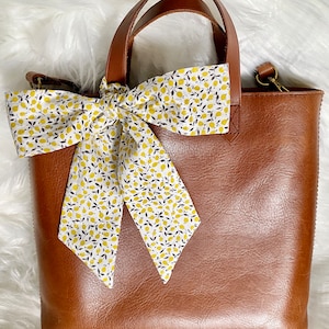 Liberty London Tana Lawn Cotton Skinny Scarf: Purse or Wreath Bow - Ed Yellow 36”
