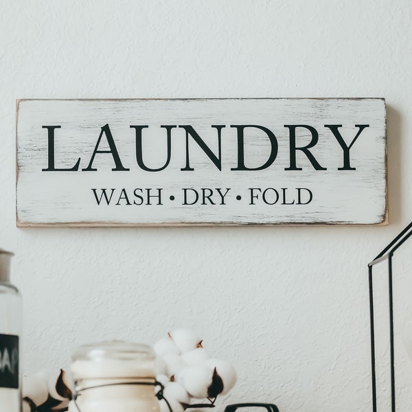 Wooden Laundry Sign - Etsy