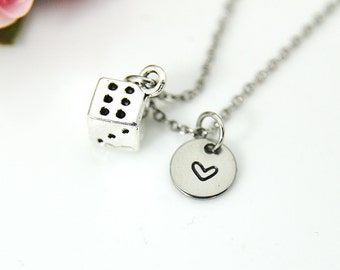 gamble Dice 3D Sterling Silver Lucky Charm