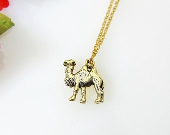 gold camel necklace